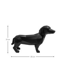 Dekoracja Origami Dog, Tworzywo sztuczne, Czarny, S 30 x W 21 cm