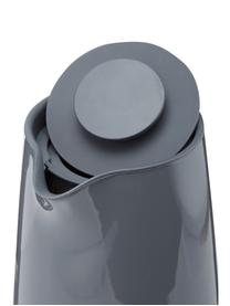 Wasserkocher Emma in Grau glänzend, Korpus: Edelstahl, Beschichtung: Emaille, Griff: Buchenholz, Grau, 1.2 L