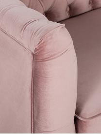 Sametová pohovka Chesterfield Chiara (2místná), Růžová, Š 170 cm, H 72 cm