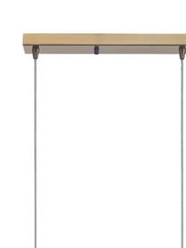 Pendelleuchte Vario aus satiniertem Glas, Lampenschirm: Glas, satiniert, Baldachin: Aluminium, beschichtet, Messingfarben, B 76 x H 24 cm