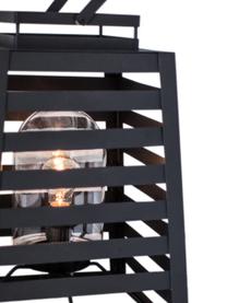 Vloerlamp Yankton met stekker, Lamp: gepoedercoat metaal, Diffuser: glas, Zwart, B 30 x H 60 cm