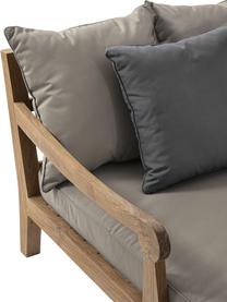 Gartenliegen Bali, 2 Stück, Gestell: Teakholz, FSC-zertifizier, Teakholz, Beige, Dunkelgrau, L 206 x B 87 cm