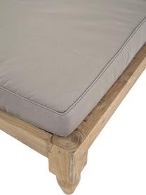 Gartenliegen Bali, 2 Stück, Gestell: Teakholz, FSC-zertifizier, Teakholz, Beige, Dunkelgrau, L 206 x B 87 cm