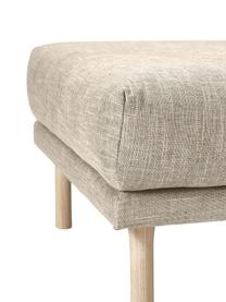 Sofa-Hocker Adrian, Bezug: 47 % Viskose, 23 % Baumwo, Gestell: Sperrholz, Füße: Eichenholz, geölt, Webstoff Dunkelbeige, B 90 x H 45 cm