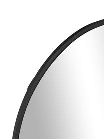 Ovale wandspiegel Verena met plank van marmer, Frame: metaal plank, Zwart, B 60 x H 90 cm