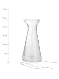 Karafka ze szkła dmuchanego Bubble, 800 ml, Szkło dmuchane, Transparentny z bąbelkami powietrza, W 25 cm, 800 ml
