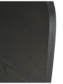 Houten stoelen Nadja met gestoffeerde zitvlak, 2 stuks, Bekleding: polyester Met 100.000 sch, Poten: gepoedercoat metaal, Geweven stof crèmewit, essenhoutfineer zwart gelakt, B 51 x D 52 cm