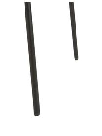 Chaise en bois avec assise rembourrée Nadja, 2 pièces, Tissu blanc crème, noir, larg. 51 x prof. 52 cm