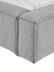 Cama tapizada Lennon, Tapizado: 100% poliéster Alta resis, Estructura: madera de pino maciza con, Patas: madera con certificado FS, Tejido gris claro, An 180 x L 200 cm