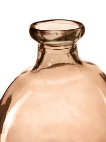 Jarrón botella de vidrio Dina, Vidrio reciclado con certificado GRS, Beige, Ø 34 x Al 73