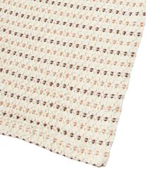 Baumwolldecke Kimber mit Waffelstruktur, 100 % Baumwolle, Cremeweiß, Brauntöne, B 130 x L 170 cm