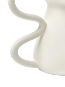 Design-Vase Luvi in organischer Form in Weiß, Steingut, Weiß, Ø 6 x H 32 cm