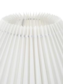 Lampada da tavolo in ceramica con paralume plissettato Vivid, Paralume: 100% cotone, Base della lampada: ceramica, Nero, Ø 36 x Alt. 40 cm