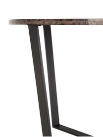 Okrągły stół do jadalni o wyglądzie marmuru Amble, Blat: płyta pilśniowa średniej , Brązowy, o wyglądzie marmuru, Ø 110 x W 75 cm