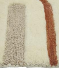 Alfombra artesanal de lana Arne, Parte superior: lana, Reverso: algodón Las alfombras de , Beige, terracota, blanco crema, An 80 x L 150 cm (Tamaño XS)
