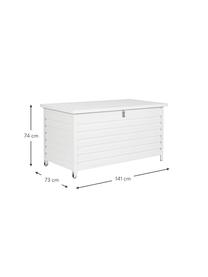 Skrzynia do przechowywania na kółkach Atlantic, Stelaż: aluminium malowane proszk, Biały, S 141 x W 74 cm