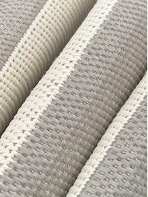 Gestreifter In- & Outdoor-Teppich Axa, 86 % Polypropylen, 14 % Polyester, Cremeweiß, Grau, B 80 x L 150 cm (Größe XS)
