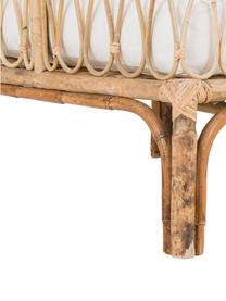 Lit de repos en bambou avec assise rembourrée Blond, Bambou, blanc, larg. 185 x prof. 78 cm