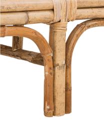 Diván de bambú Blond, Estructura: madera de bambú, Tapizado: algodón, Beige, blanco, An 185 x F 78 cm