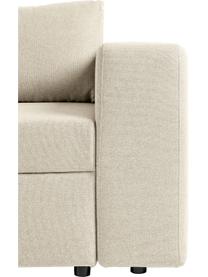 Sofa rozkładana z miejscem do przechowywania Noah, Tapicerka: poliester Dzięki tkaninie, Nogi: tworzywo sztuczne, Beżowa tkanina, S 343 x G 180 cm, lewostronna
