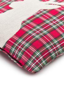 Dwustronna poszewka na poduszkę Donner, 100% bawełna, Beżowy, czerwony, zielony, S 45 x D 45 cm
