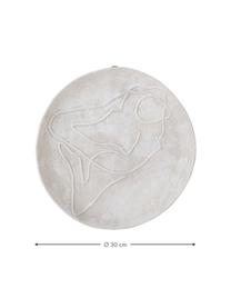 Wandobject Bibs van keramiek, Keramiek, Beigetinten, Ø 30 x D 5 cm