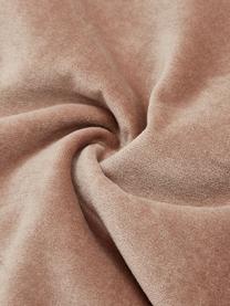 Samt-Kissen Pintuck in Altrosa mit erhabenem Strukturmuster, mit Inlett, Bezug: 55% Rayon, 45% Baumwolle, Webart: Samt, Rosa, 45 x 45 cm
