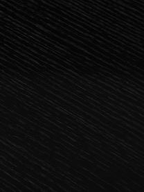 Table ovale en bois noir Joni, 200 x 90 cm, MDF (panneau en fibres de bois à densité moyenne) avec placage en bois de chêne, laqué, Bois de chêne, noir laqué, larg. 200 x prof. 90 cm
