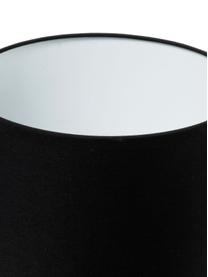 Kleine tafellamp Sip of Silver van keramiek, Lampenkap: katoenmix, Lampvoet: keramiek, Zilverkleurig, zwart, Ø 18 x H 29 cm