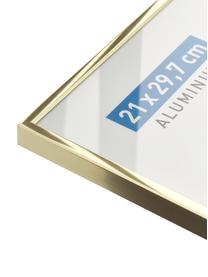 Bilderrahmen Accent, Rahmen: Aluminium, beschichtet, Front: Glas, Rückseite: Mitteldichte Holzfaserpla, Messingfarben, 21 x 30 cm