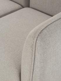 Modulaire hoekbank Ari in grijs, Bekleding: 100% polyester, Frame: massief hout, multiplex, Poten: kunststof, Geweven stof grijs, B 228 x D 136 cm
