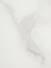 Tavolino rotondo da salotto con piano in vetro effetto marmo Antigua, Struttura: acciaio cromato, Bianco effetto marmo. cromato, Ø 80 cm