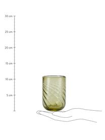 Szklanka Twist, 4 szt., Szkło, Zielony, transparentny, Ø 8 x W 11 cm, 300 ml