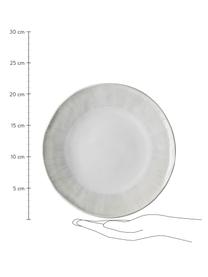 Assiettes à dessert White Organic, 4 pièces, Grès cérame, Blanc, Ø 22 x haut. 3 cm
