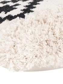Poszewka na poduszkę w stylu boho Taima, 100% bawełna, Ecru, czarny, S 30 x D 50 cm