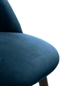 Taburete alto de terciopelo Rachel, Tapizado: terciopelo (tapizado de p, Patas: metal con pintura en polv, Terciopelo azul oscuro, An 48 x Al 110 cm