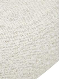 Fotel bouclé z drewna dębowego Becky, Tapicerka: 54% poliester, 46% akryl , Stelaż: lite drewno dębowe, Beżowy bouclé, drewno dębowe, S 73 x W 71 cm