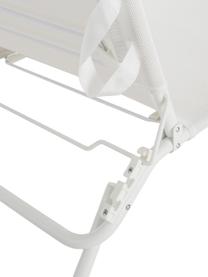 Leżak ogrodowy Fiam, Stelaż: aluminium, Biały, D 190 x S 58 cm