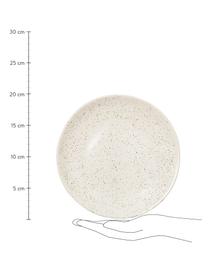 Ručně vyrobené snídaňové talíře Nordic Vanilla, 4 ks, Kamenina, Krémově bílá, tečky, Ø 20 cm