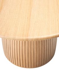 Tavolo da pranzo rotondo con struttura scanalata in legno di quercia Nelly, disponibile in diverse dimensioni, Impiallacciato rovere, con pannelli di fibra a media densità (MDF), FSC-zertifiziert, Legno di quercia, Ø 115 x Alt. 75 cm