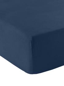 Flanelové napínací prostěradlo Biba, Námořnická modrá, Š 90 cm, D 200 cm, V 25 cm