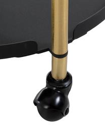 Carrello di servizio rotondo Maj, Metallo, Nero ottonato, Ø 42 x Alt. 53 cm