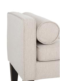Banco Mia, con cojines, Tapizado: 67% polipropileno, 33% po, Patas: madera de abedul, pintada, Tejido beige, An 115 x Al 61 cm