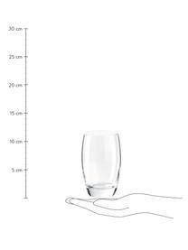 Waterglazen Salto, 6 stuks, Glas, Transparant, Ø 8 x H 12 cm, 350 ml