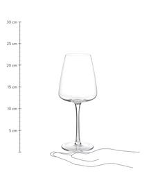 Bicchieri da vino bianco in vetro soffiato Ellery, 4 pezzi, Vetro, Trasparente, Ø 9 x Alt. 21 cm