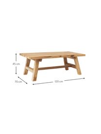 Konferenčný stolík z tíkového dreva Lawas, Prírodné teakové drevo, Tíkové drevo, Š 120 x V 45 cm