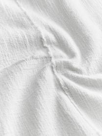 Katoenen kussenhoes Terre met decoratieve naad, 80% katoen, 20% linnen, Wit, B 45 x L 45 cm