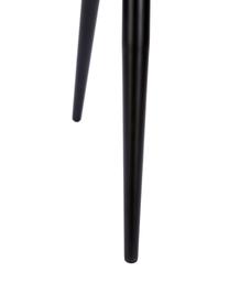 Krzesło z podłokietnikami Rachel, Tapicerka: 100% poliester Dzięki tka, Nogi: metal malowany proszkowo, Kremowobiała tkanina, S 55 x G 65 cm