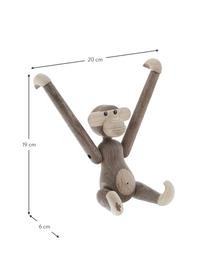 Designer-Deko-Objekt Monkey aus Eichenholz, Eichenholz, lackiert, FSC-zertifiziert, Eichenholz, B 20 x H 19 cm