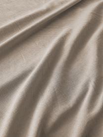 Žakárový povlak na přikrývku ze směsi bavlny a lnu Amita, Taupe, Š 200 cm, D 200 cm